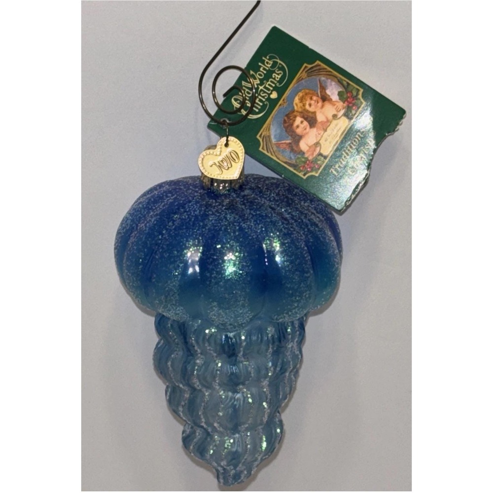 Old World Christmas Ornament Jellyfish Blue 4"